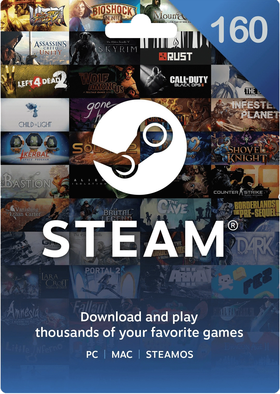 Steam Wallet Gift Card Hong Kong 160 HKD